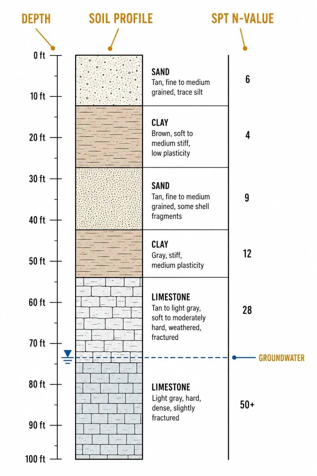 boring log diagram