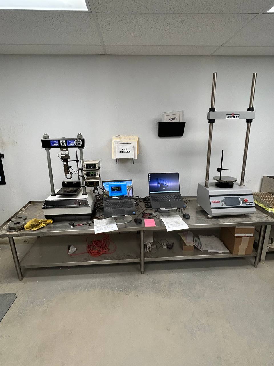 FGS in-house FDOT- and CMEC-accredited materials testing laboratory